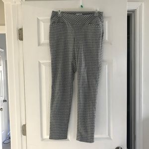 Houndstooth Black & Blue Ankle Pants